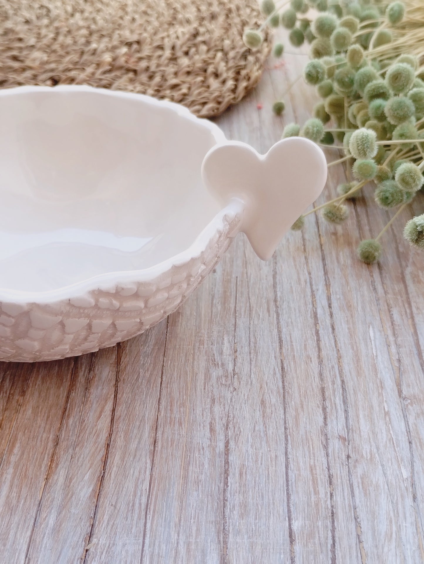 Ciotola merletto e cuore