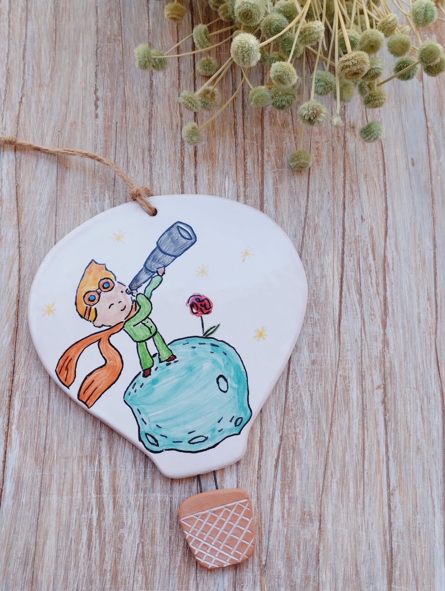 Mongolfiera principe e rosa