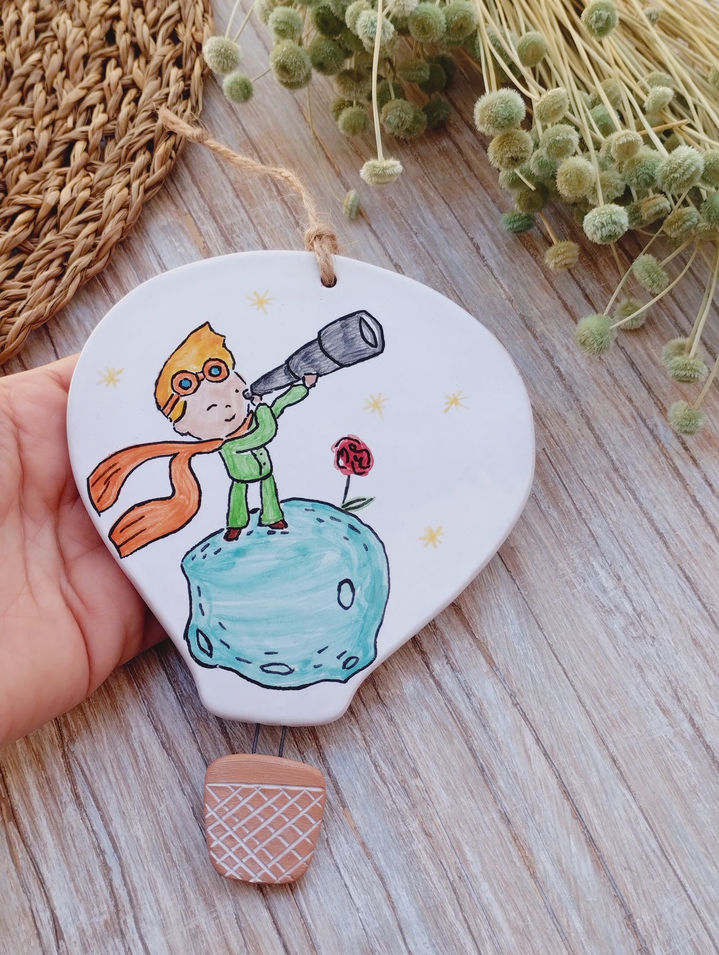 Mongolfiera principe e rosa