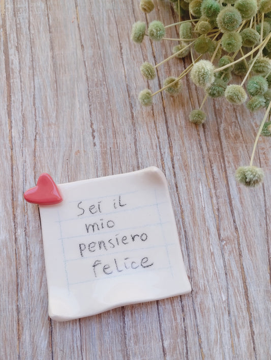 Calamita con messaggio