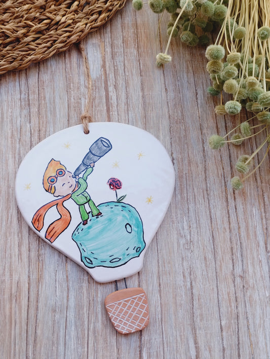 Mongolfiera principe e rosa