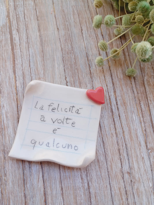 Calamita con messaggio
