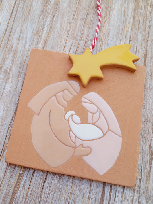 Natività su mattonella